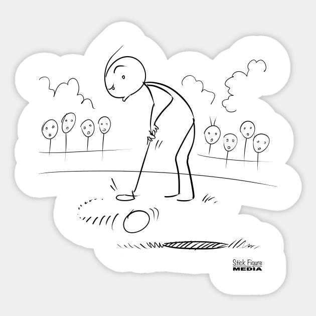 Golfing Stick Sticker by Rick714